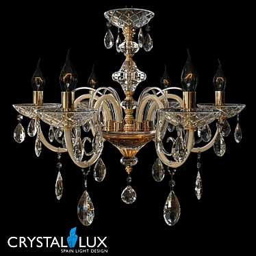 Crystal Lux DALIA SP6 Pendant Light - Classic Style 3D model image 1 