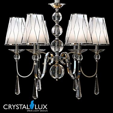 Crystal Lux DANDY SP6 Art-Deco Pendant 3D model image 1 
