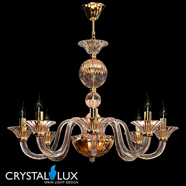Venetian Dream Crystal Lux Chandelier 3D model image 1 