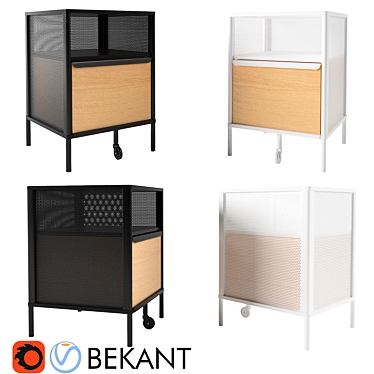 IKEA Bekant Mesh Storage Module - Sleek Design 3D model image 1 