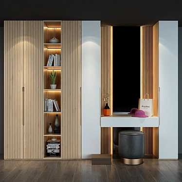 Hallway Storage Cabinet 3D model image 1 