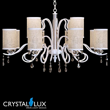 Title: Crystal Lux Elisa White SP12 Pendant Light 3D model image 1 