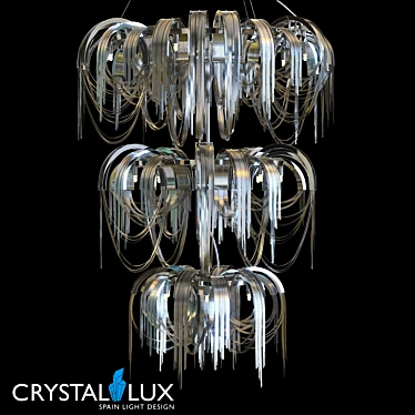 Crystal Lux Heat SP10+8+6 Pendant Light 3D model image 1 