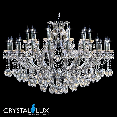 Cristal Lux Hollywood SP20+10 Chrome Ceiling Chandelier 3D model image 1 