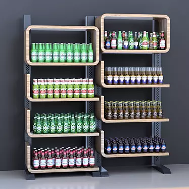 Beer Rack Storage System 3D model image 1 