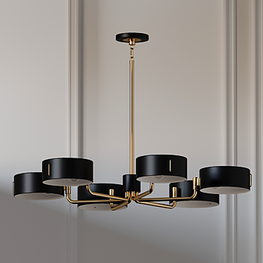 Robert Abbey Simon Modern Brass Chandelier