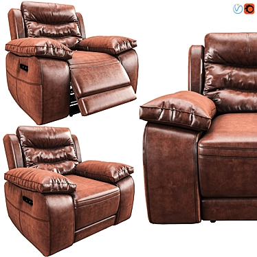 Harveys Monterano Recliner: Elegant Comfort 3D model image 1 