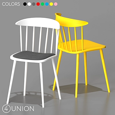 Stylish BC-8312 Chairs: Compact & Instagram-worthy 3D model image 1 