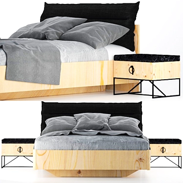 Modern Loft Bed: Berke Collection 3D model image 1 