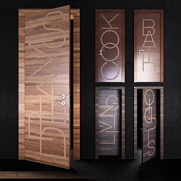 Graffiti Doors: Customize Your Space 3D model image 1 