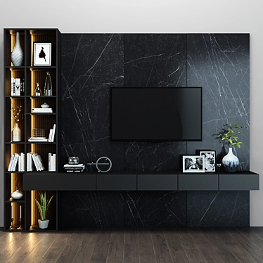 Sleek TV Stand - 42 3D model image 1 