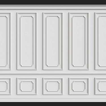 Elegant Wall Moulding for Upscale Décor 3D model image 1 