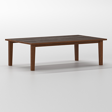 Solid Wood Dining Table 3D model image 1 