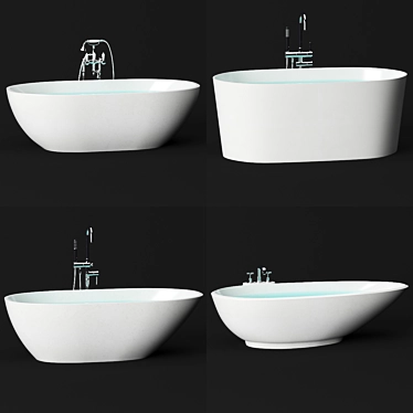 Luxurious Bathtime Bliss: Victoria & Albert Bath Set 3D model image 1 