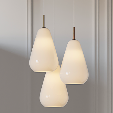 Opal Pendant Light: Timeless Elegance 3D model image 1 