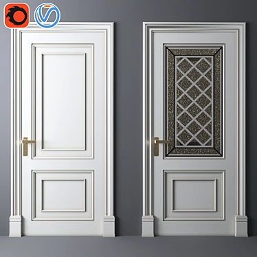 Sleek Steel Door - DOOR_03 3D model image 1 