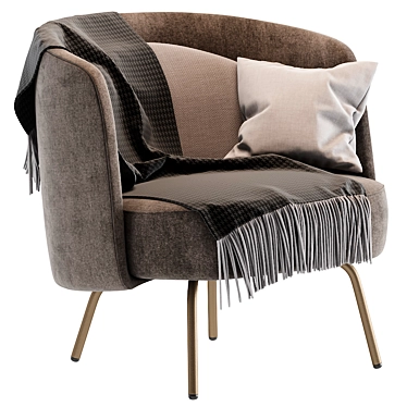 Sleek and Stylish Ditre Italia Lucia Armchair 3D model image 1 