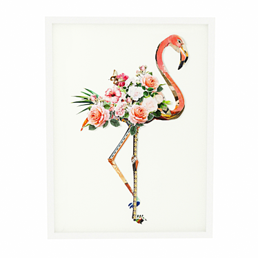 Tropical Flamingo Picture Frame 3D model image 1 