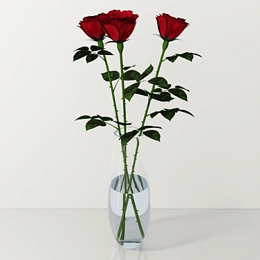 Elegant Rose Bouquet 3D model image 1 