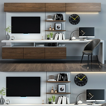 Modern TV Shelf 44: Sleek Design 3D model image 1 