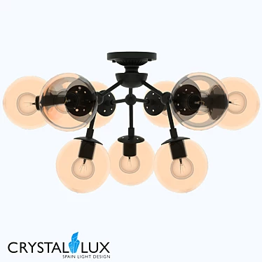 Crystal Lux Medea PL9 Pendant - Spanish Loft Style 3D model image 1 