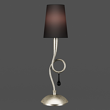 Mantra PAOLA Table Lamp: Elegant Silver Desk Lighting 3D model image 1 