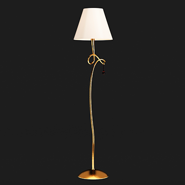 Mantra PAOLA Gold Floor Lamp 3D model image 1 