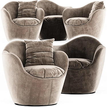 Elegant Swivel Chair 3D model image 1 