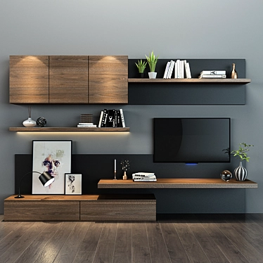 Minimalist TV Shelf 45 3D model image 1 