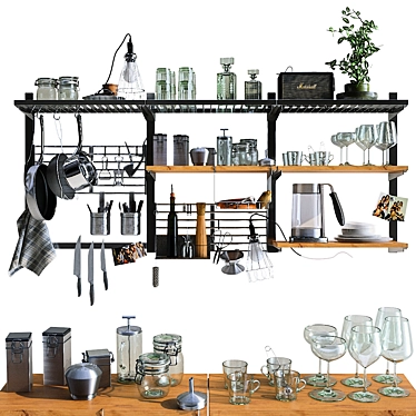 Kitchen Storage Shelf 3D model image 1 