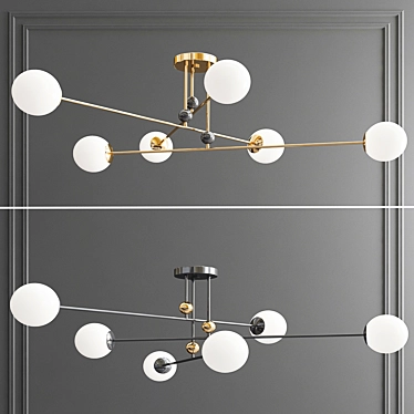 Modern Jesi Ceiling Light 3D model image 1 