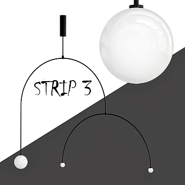 Modernistic Strip_3 Lighting Fixture 3D model image 1 