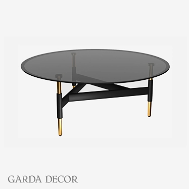 Garda Decor OM Glass Coffee Table 3D model image 1 