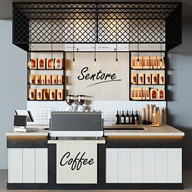 Sintore Cafe: Illuminated and Grouped 3D Model 3D model image 1 