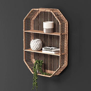 Bamboo Storage: Eco-Friendly Shelf 3D model image 1 