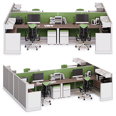 Elevate Efficiency: Herman Miller AO System 3D model image 1 