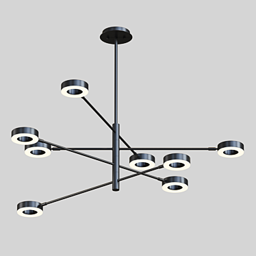 Modern LED Ring Pendant Lamp 3D model image 1 