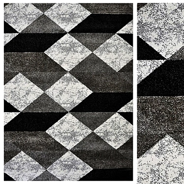 Elegant Tweed Modern Rug 3D model image 1 