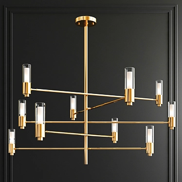 Elevate Your Space with Level Chandelier 3D model image 1 