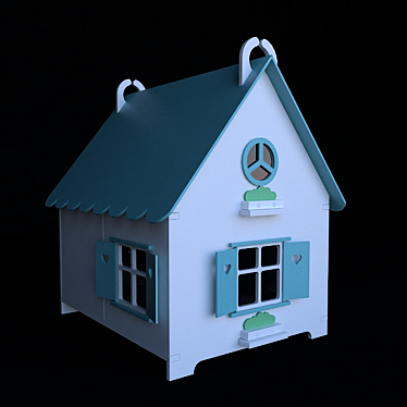 Mint Marshmallow Dollhouse: Sweet and Compact 3D model image 1 