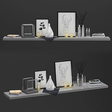 Elegant Candle Decor Set 3D model image 1 