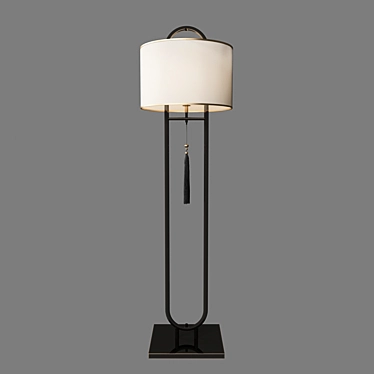 Elegant Oriental Floor Lamp 3D model image 1 