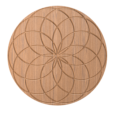 Rustic Round Wall Decor 3D model image 1 