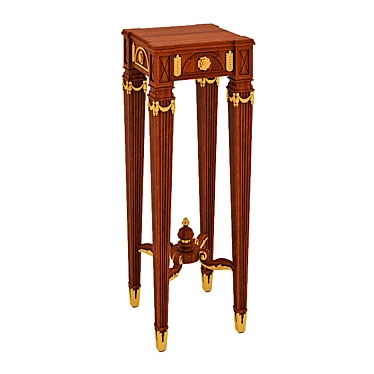 Elegance in Wood Vase Stand 3D model image 1 