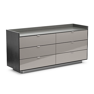 Modern Minotti Darren Chest: 6-Drawer Storage 3D model image 1 