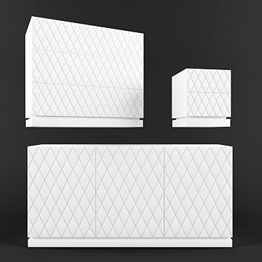 Modern White Tivoli Chests by Ambicioni 3D model image 1 