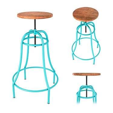 Malibu LaForma Bar Stool: Sleek Design & Superior Comfort 3D model image 1 