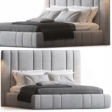 Luxury Italian 5050 ITALO Bed 3D model image 1 