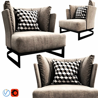 Luxurious Linteloo Cervino Armchair 3D model image 1 