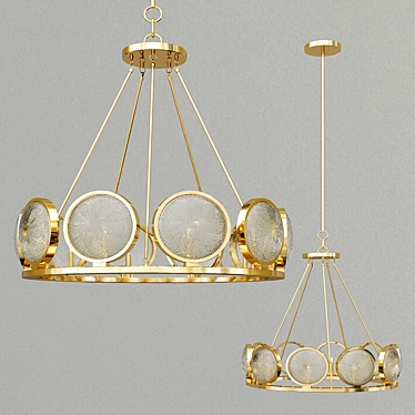 MarjieScope: Antique Brass Chandelier 3D model image 1 